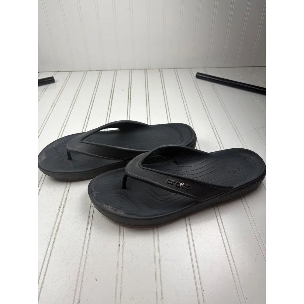 Crocs Black Comfort Thong Flip Flop's Men's Size 11